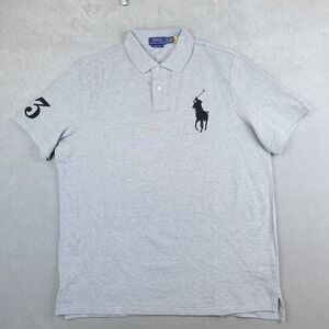 Polo Ralph Lauren Polo Shirt Big Pony Mens XL Classic Fit Gray #3
